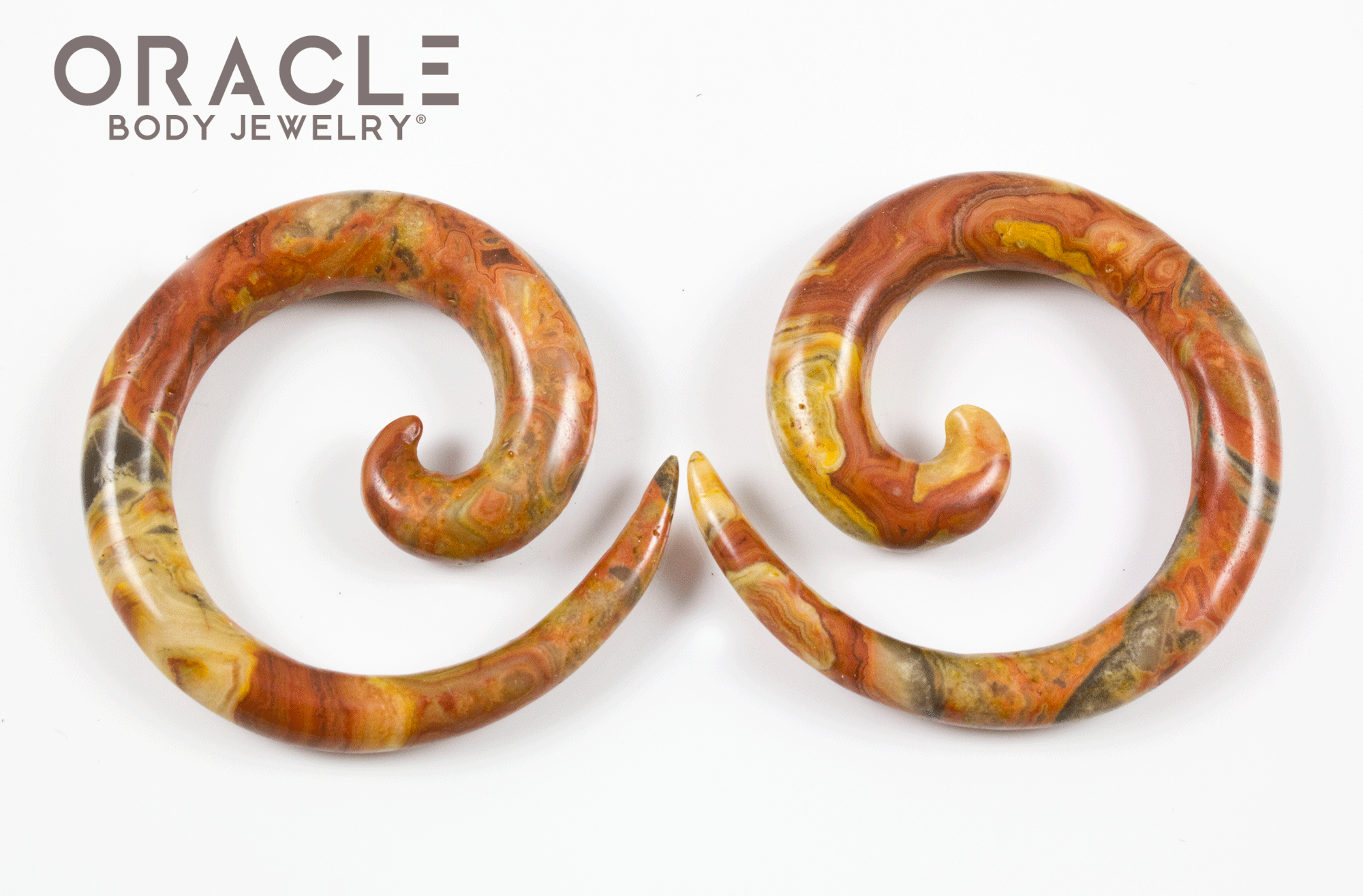 0g Crazy Lace Agate Spirals