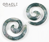 2g (6.5mm) Moss Agate Stone Spirals