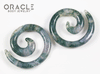 2g (6.5mm) Moss Agate Stone Spirals