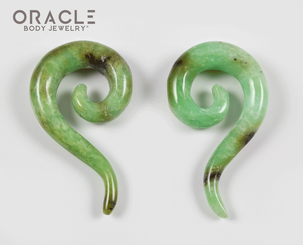 00g Chrysoprase Tail Spirals