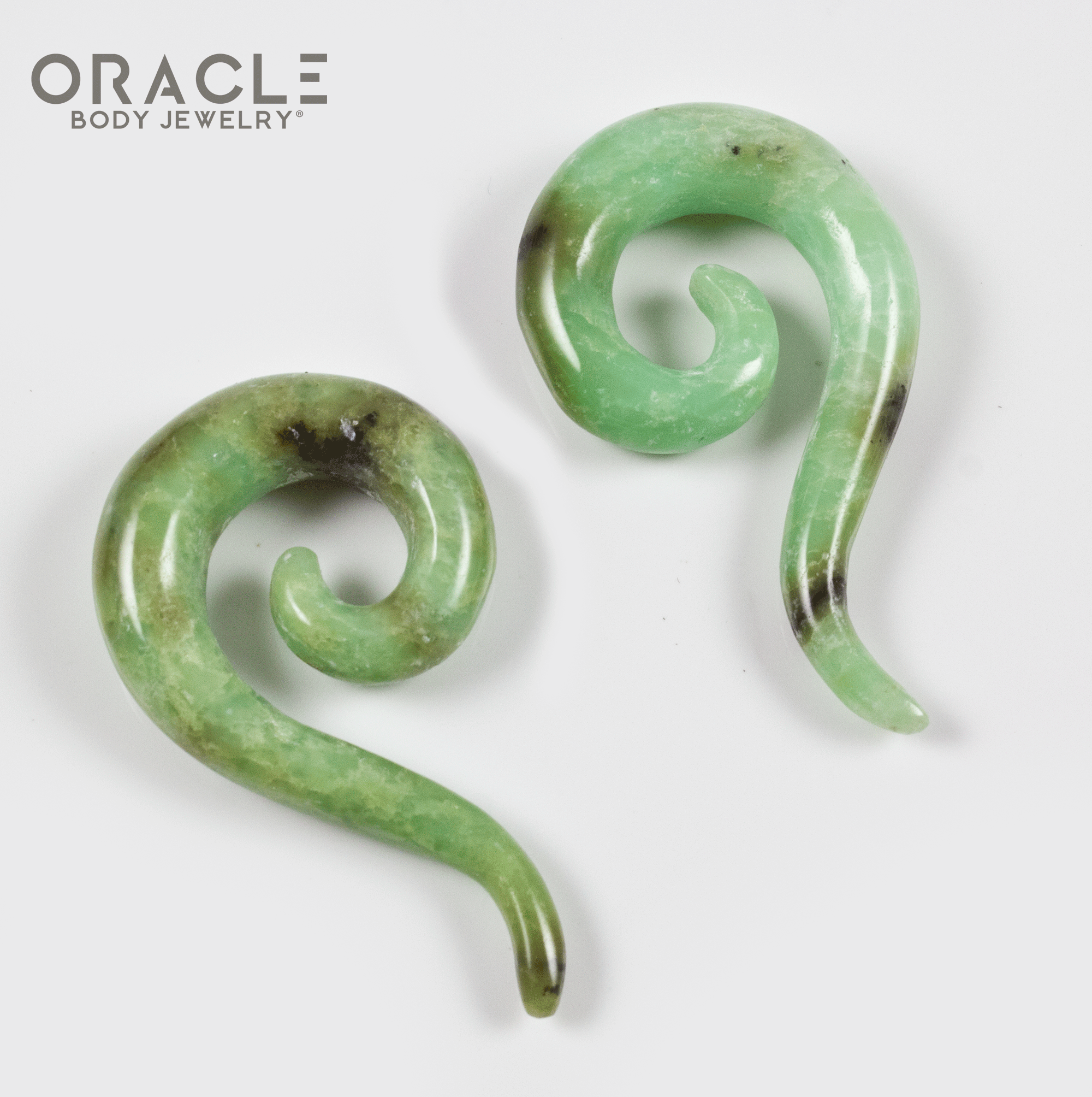 00g Chrysoprase Tail Spirals