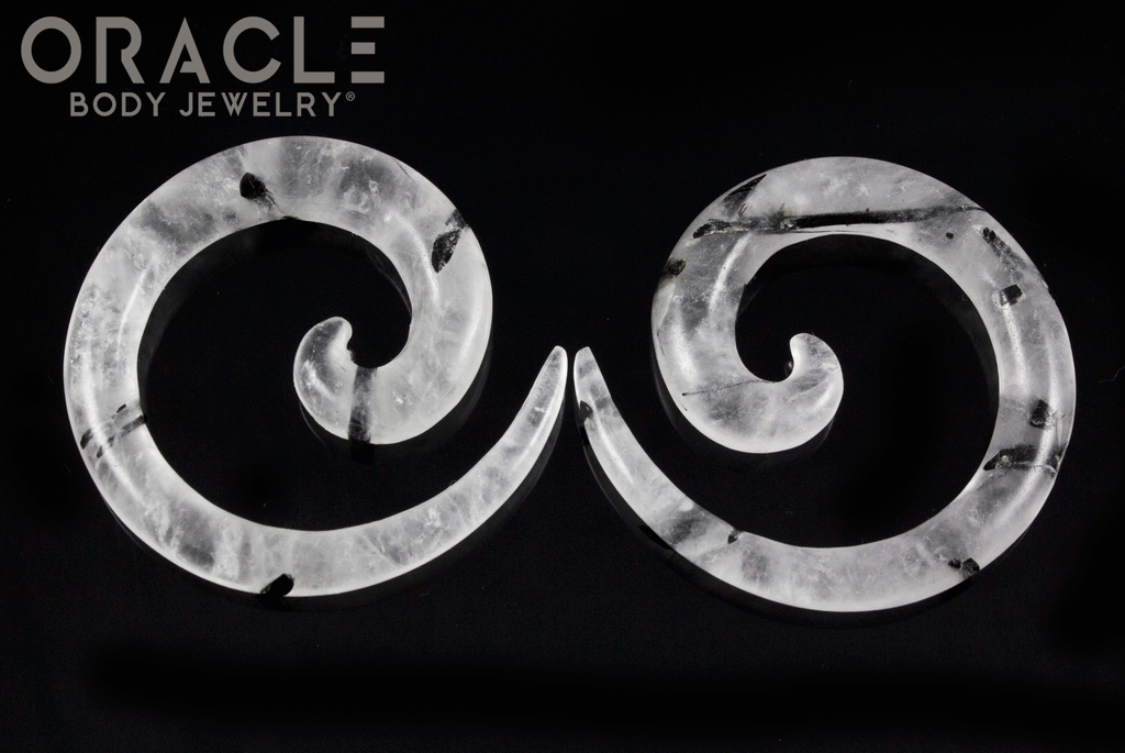 2g Tourmalated Quartz Stone Spirals