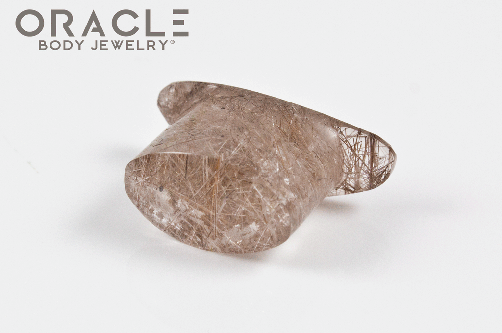 1/2" (12.7mm) Red Rutilated Quartz Oval Labret