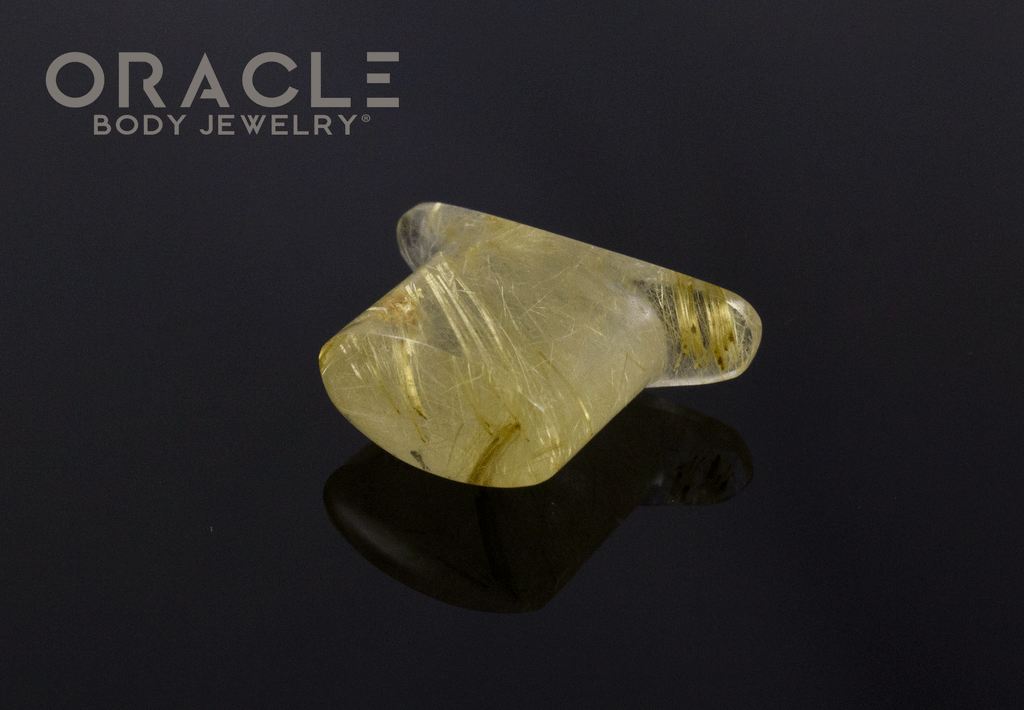 10mm Rutilated Quartz Oval Labret