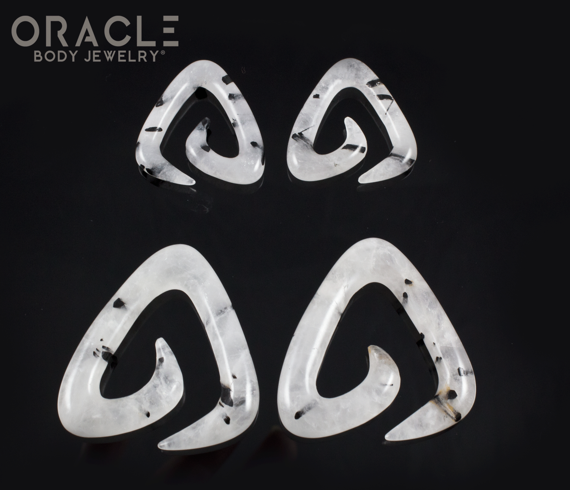 Tourmalated Quartz Trinity Stone Spirals