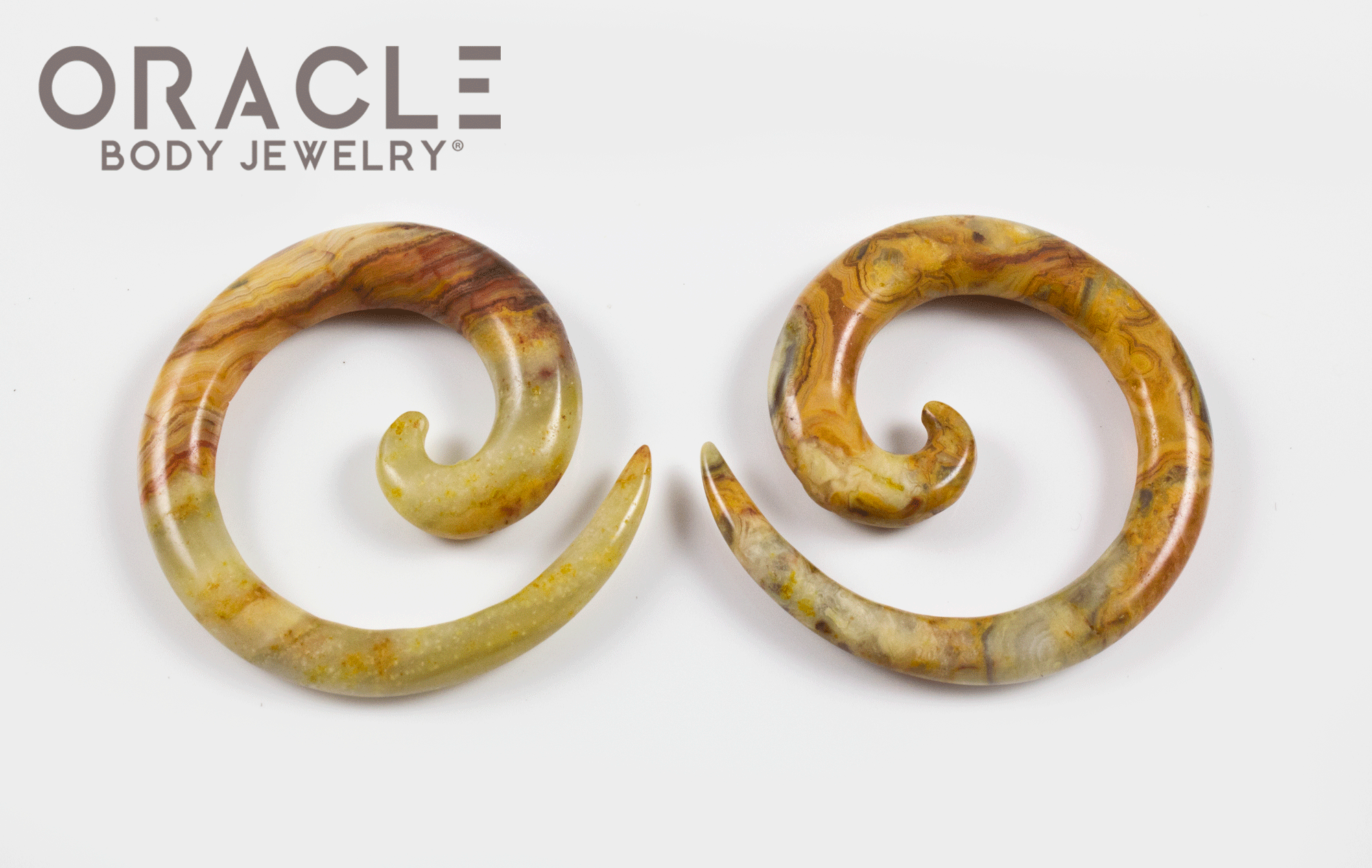 2g Crazy Lace Agate Stone Spirals