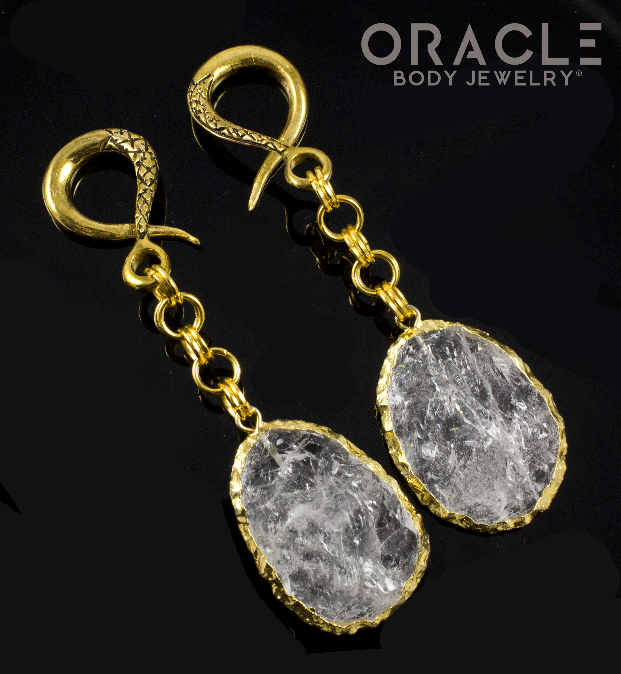 Crossover With Gold Plated Rough Quartz