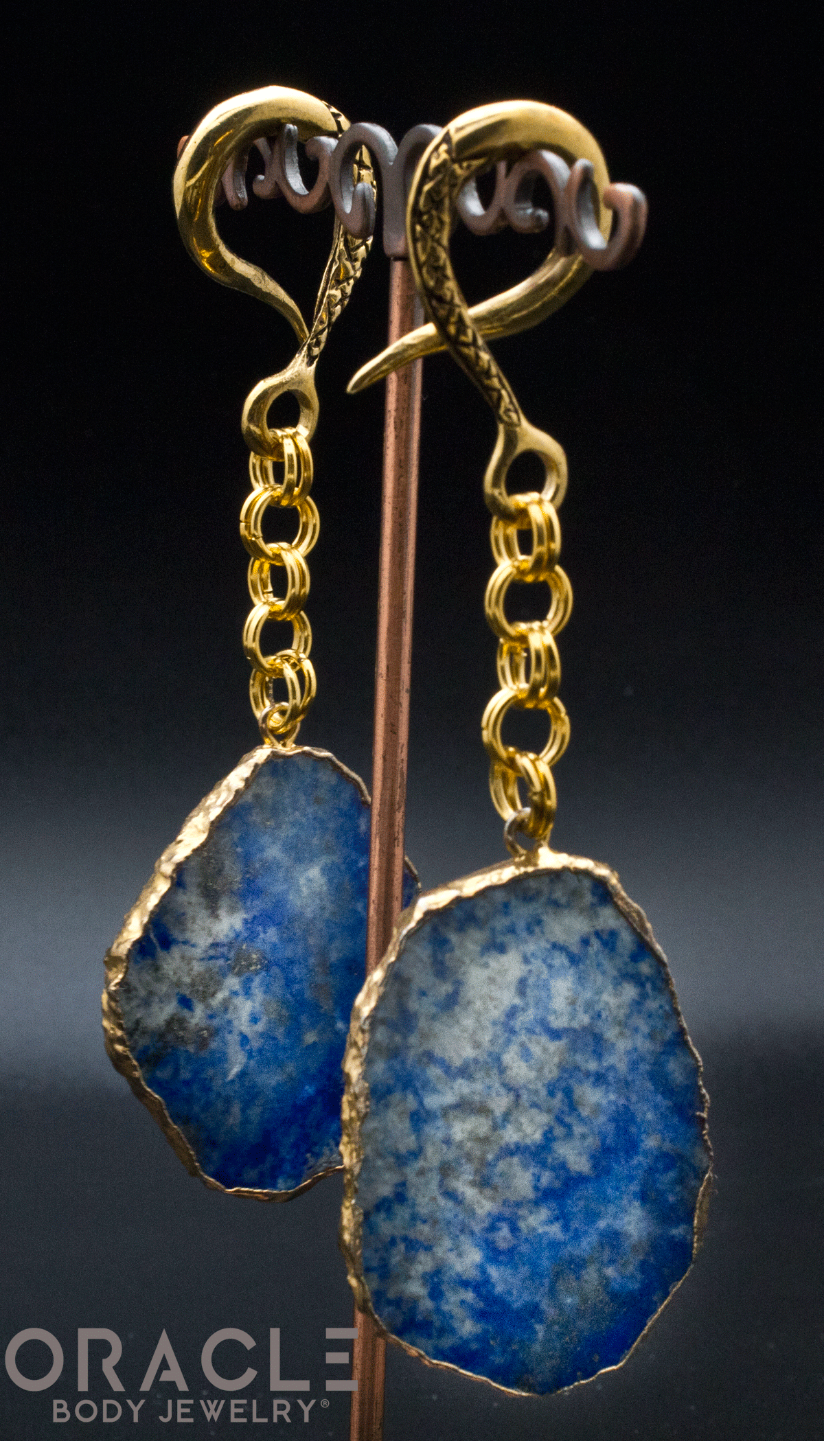Crossover With Gold Plated Lapis