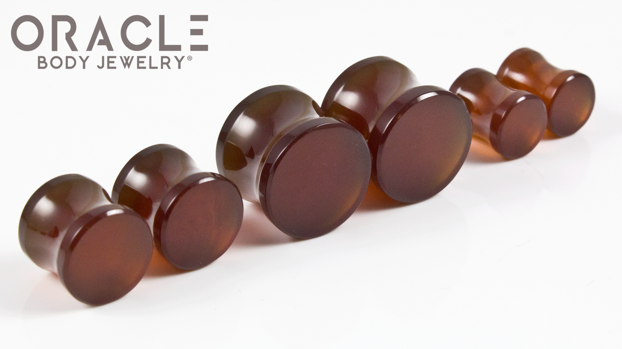 Amber Darker Tone Double Flare Plugs