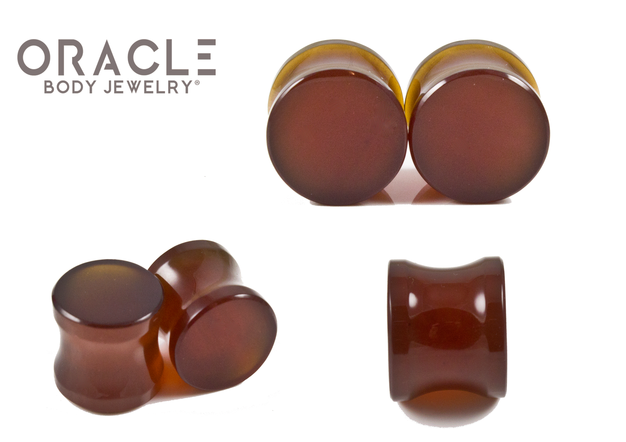 Amber Darker Tone Double Flare Plugs