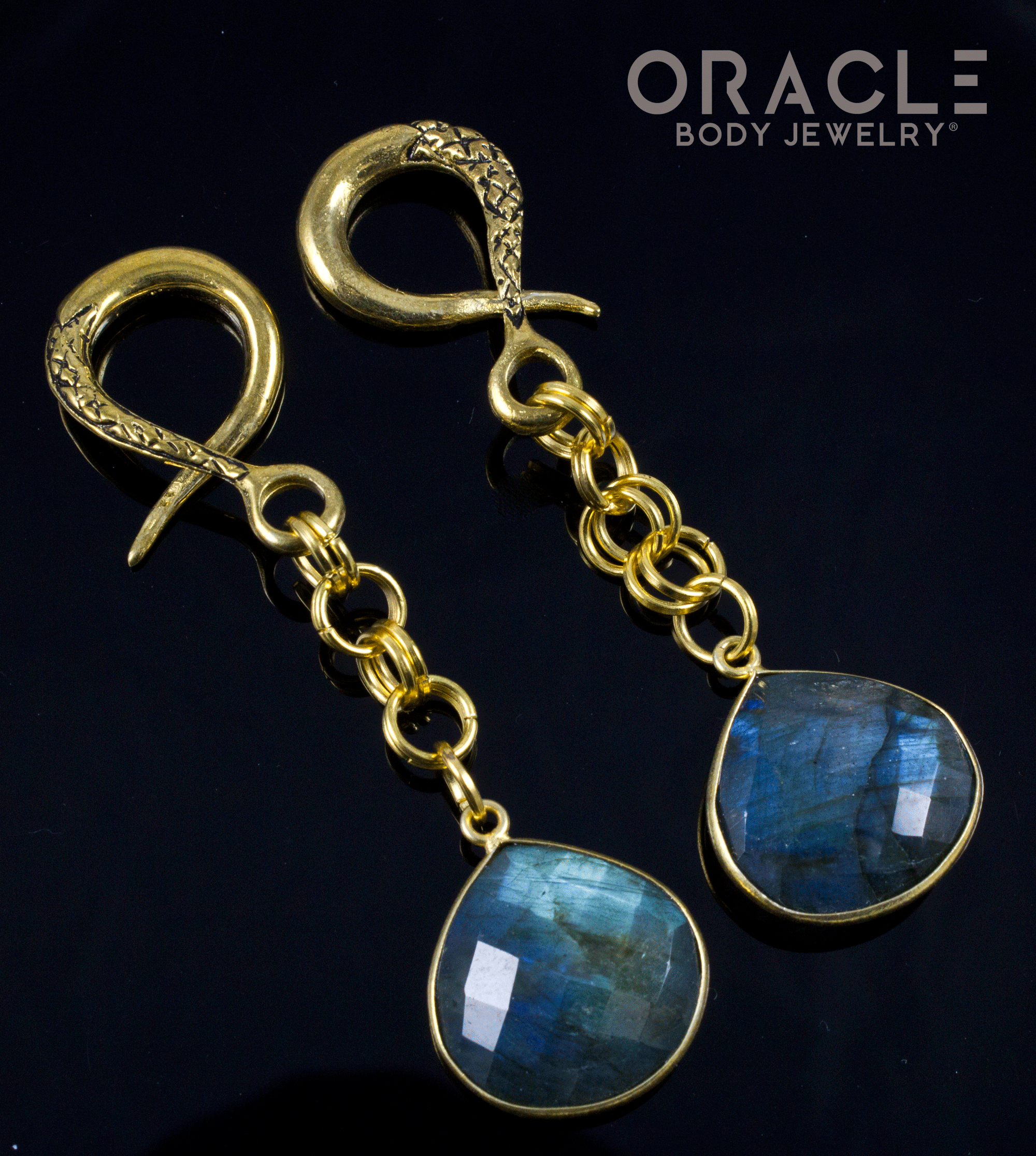 Crossover With Gold Plated Faceted Labradorite