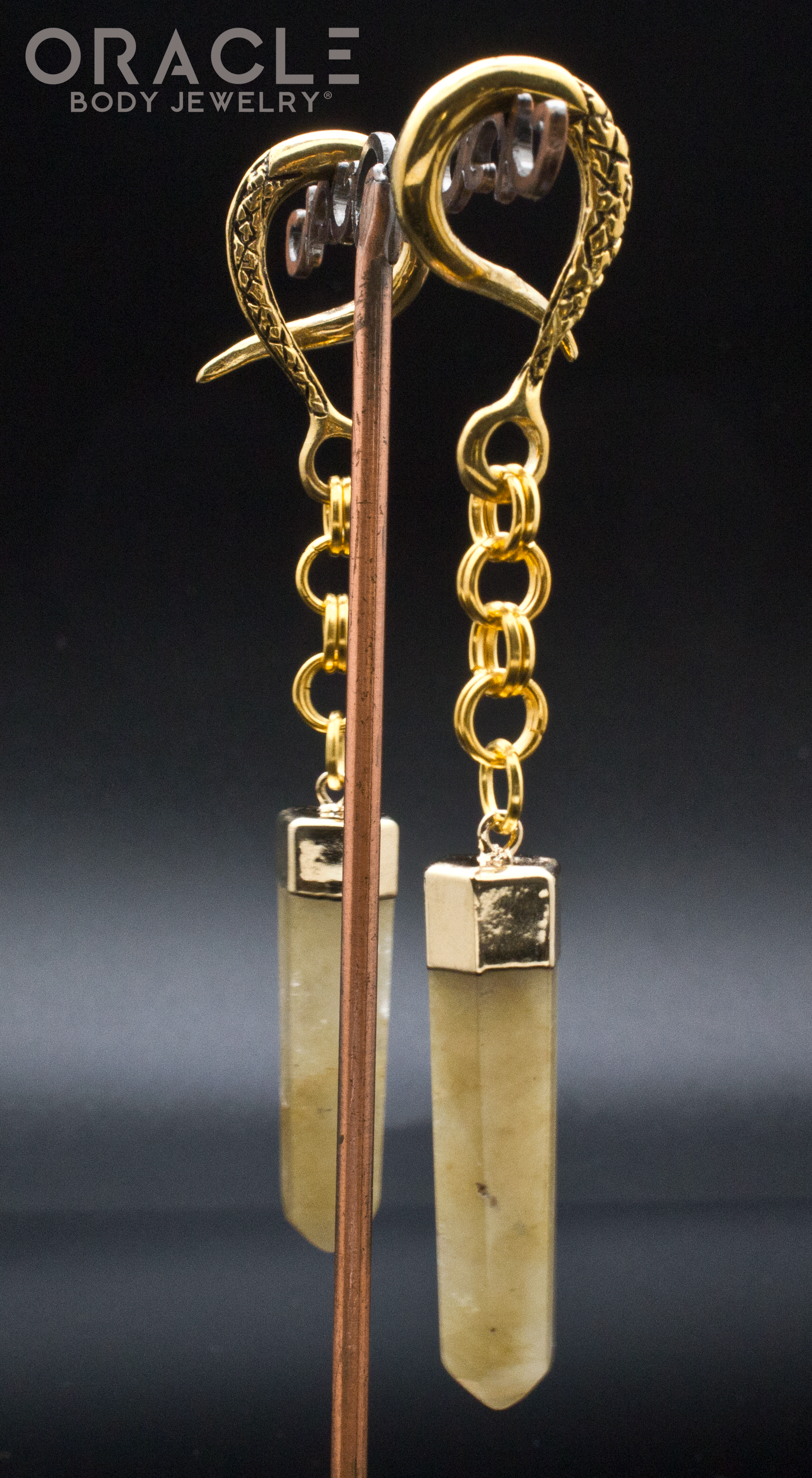 Crossover With Gold Plated Rutilated Quartz Points