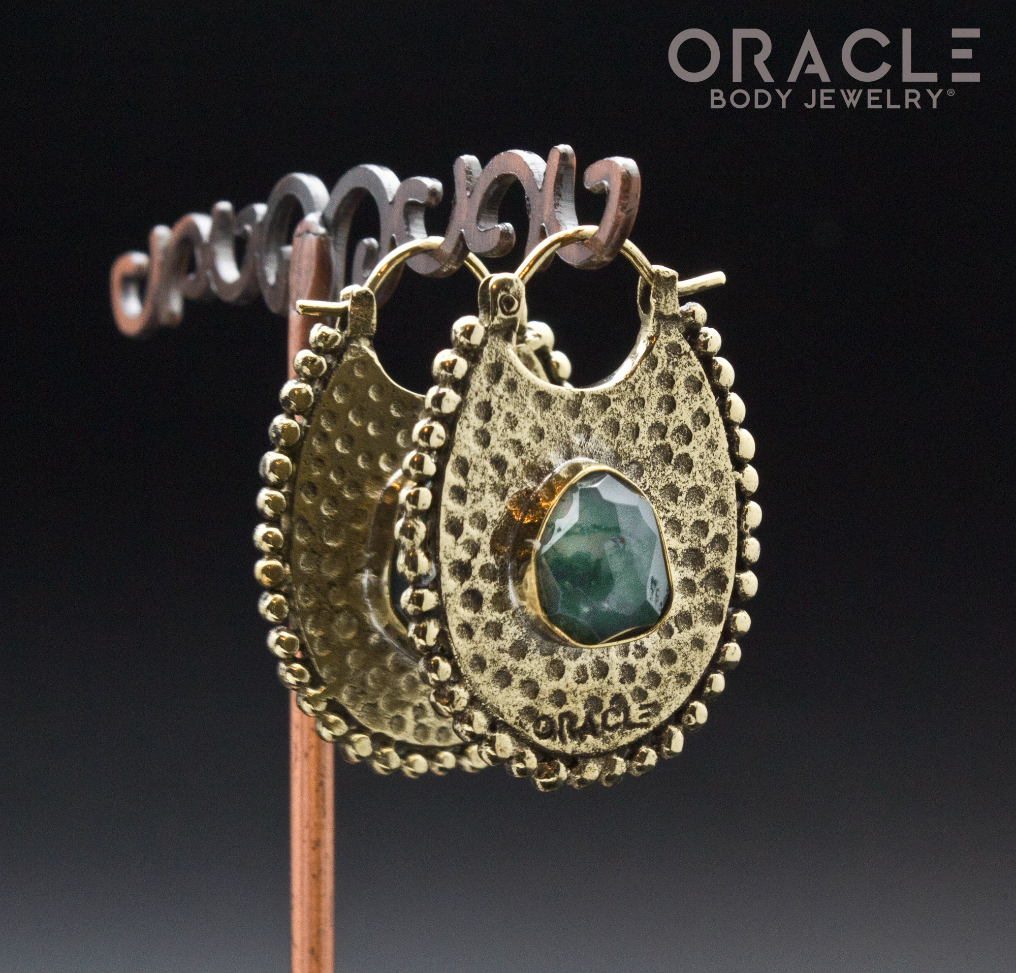Coven with Free Form Faceted Moss Agate