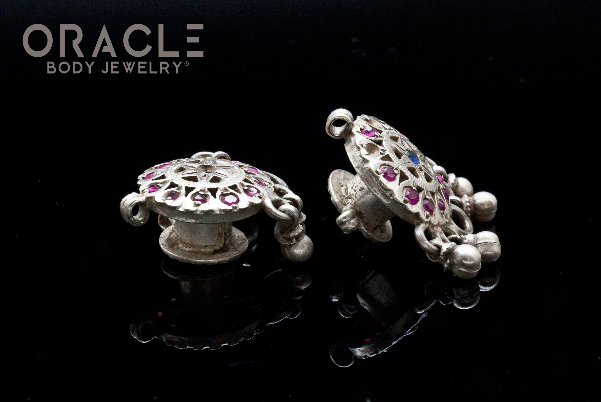 Silver Guajarat Ear Plugs