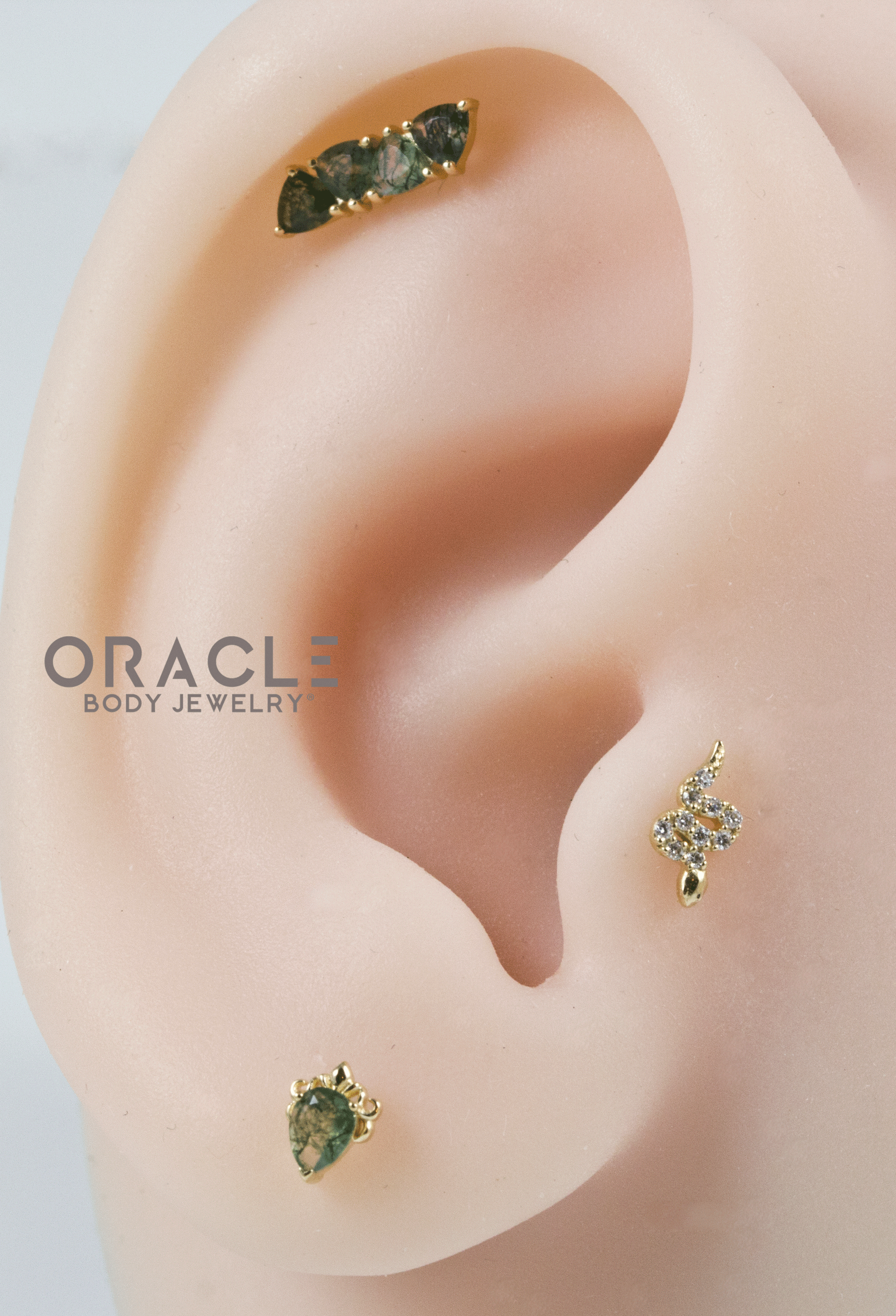 14k Diamondback Threadless End