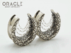 White Brass Saddles with Nugget Texture and Chains