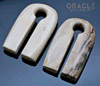 1/2" (12mm) Fossilized Mammoth Ivory Naga Style Reversible Weights