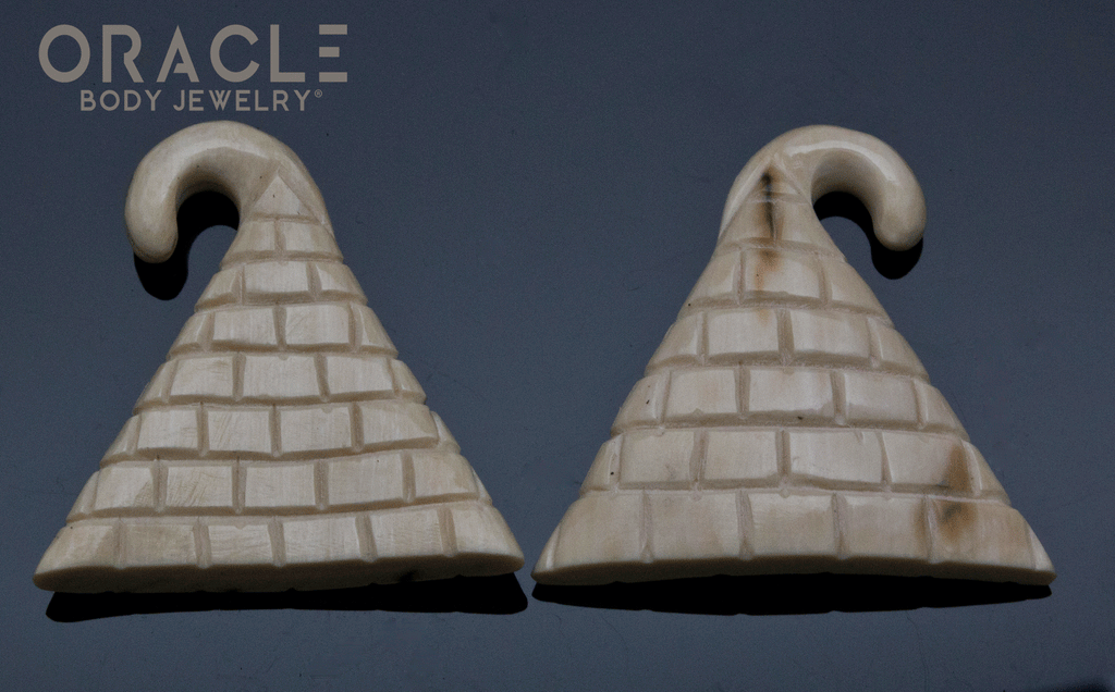 6mm Fossilized Mammoth Ivory Pyramids