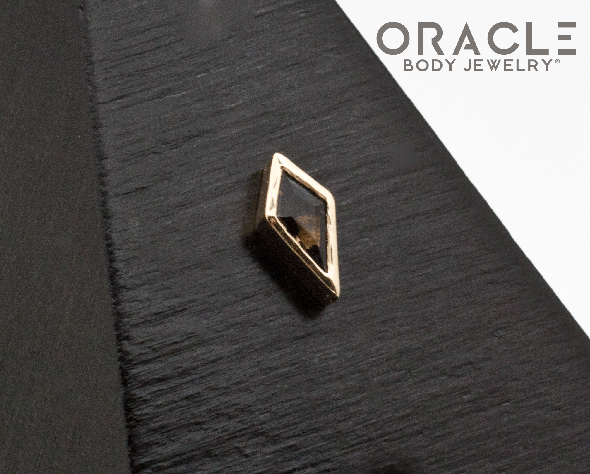 14k Yellow Gold Smoky Quartz Drift Threadless End