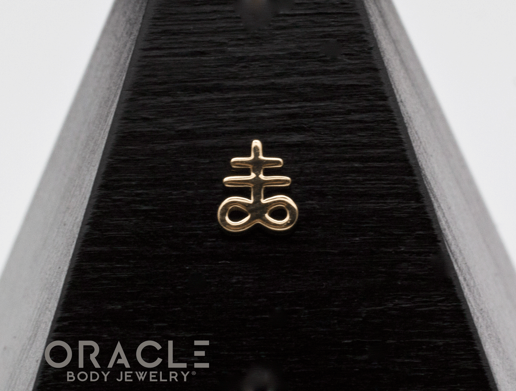 14k Yellow Gold Oath Threadless End