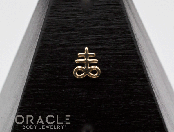 14k Yellow Gold Oath Threadless End