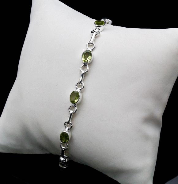 Sterling Silver Peridot Bracelet