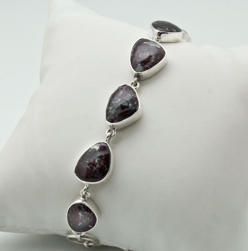 Sterling Silver Eudialyte Bracelet