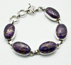 Sterling Silver Copper Purple Turquoise Bracelet