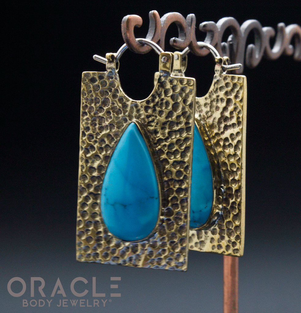 Kawaii With Synthetic Turquoise Teardrops