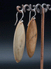 Sterling Silver Fossilized Mammoth Ivory Earrings