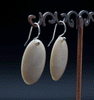 Sterling Silver Fossilized Mammoth Ivory Earrings