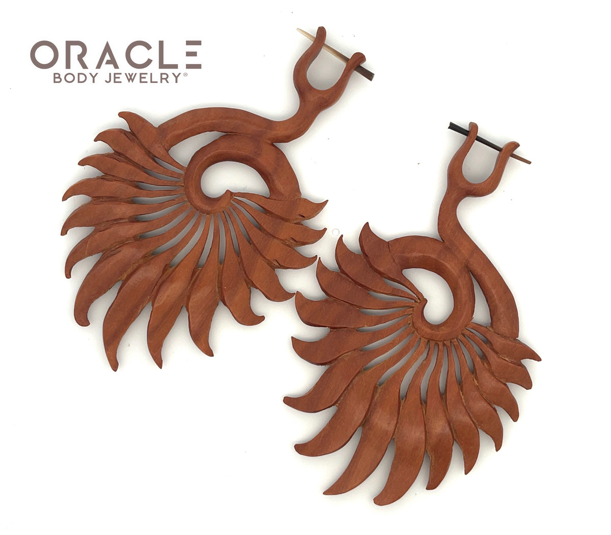 Saba Feather Spiral Stick Hangers