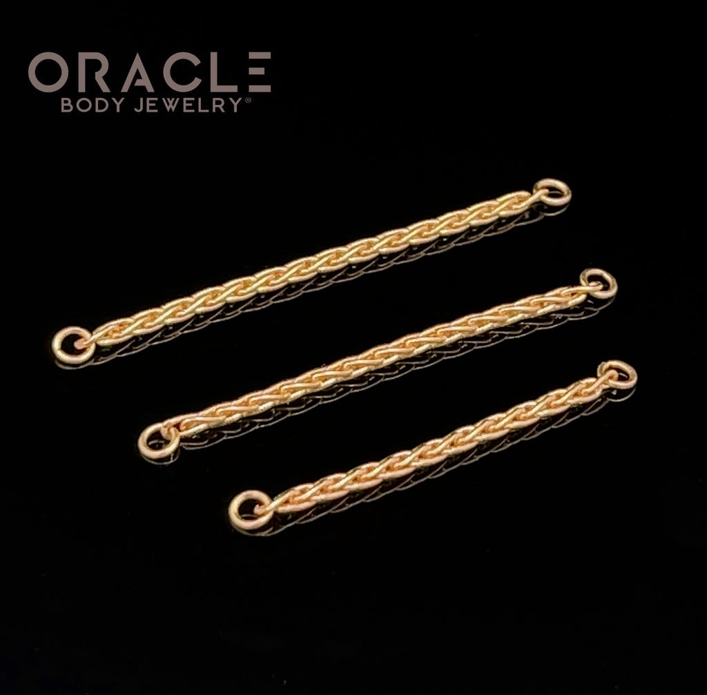 14k Yellow Gold Wheat Chains