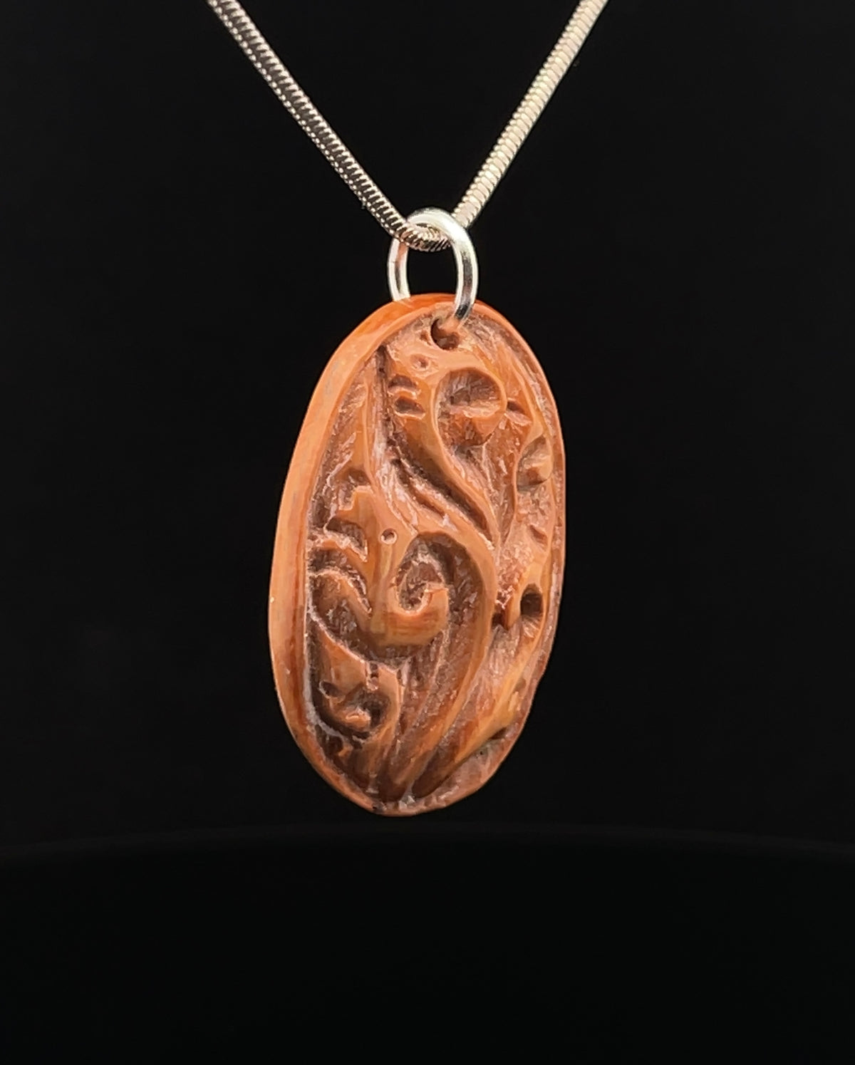 Fossilized Mammoth Ivory Pendant with Chain