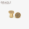 14k Yellow Gold 6g (4mm) Plugs with Pave Set Diamonds