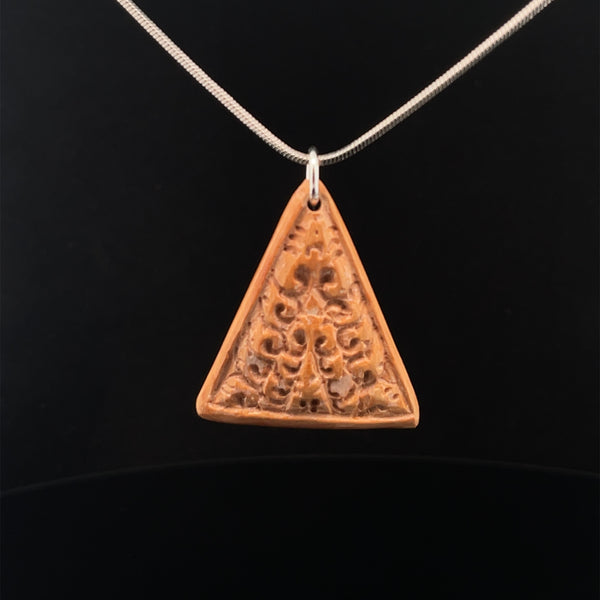 Fossilized Mammoth Ivory Pendant with Chain