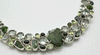 Sterling Silver Moldavite with Chrome Diopside, Green Amethyst and Peridot Necklace