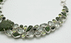 Sterling Silver Moldavite with Chrome Diopside, Green Amethyst and Peridot Necklace