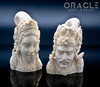 7/16" (10.5mm) Fossilized Mammoth Story of Rama and Sita Weights