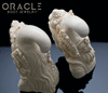 7/16" (10.5mm) Fossilized Mammoth Story of Rama and Sita Weights