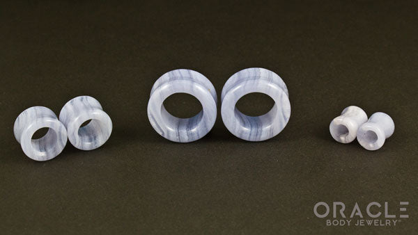 Blue Lace Agate Eyelets / Tunnels