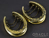 Brass Saddles with Nugget Texture and Chains