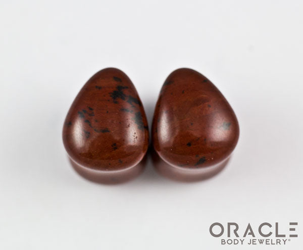 1/2" Mahogany Obsidian Teardrops