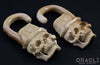 7/16" (11mm) Fossilized Mammoth Ivory Oracle Skulls