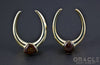 1-1/2" (38mm) Brass Saddles with Fire Agate