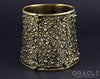 Ruler Cuff Bracelet with Druzy Rough Amethyst