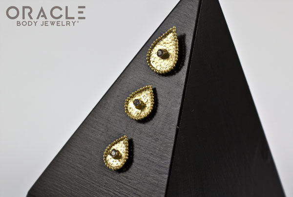 14k Crybaby with Diamond Threadless Gold End