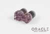 7/16" (11mm) Druzy Rough Amethyst Single Flare Plugs