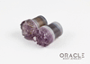 1/2" (12.5mm) Druzy Rough Amethyst Single Flare Plugs