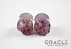 5/8" (16mm) Druzy Rough Amethyst Double Flare Plugs